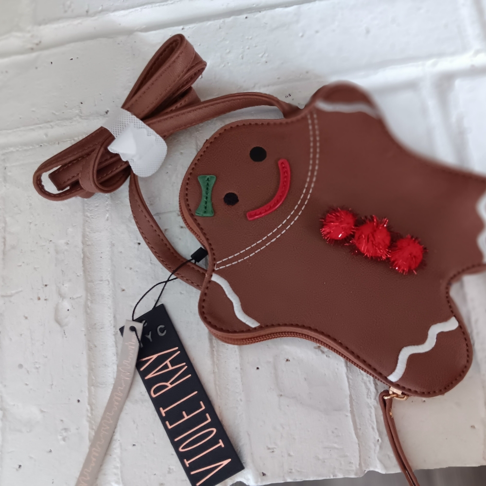 Gingerbread Man Crossbody Bag Christmas Winter Woman Girls